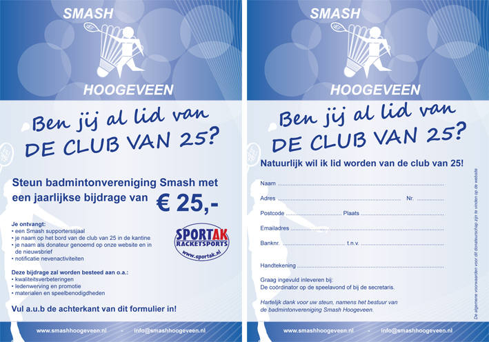 Flyer Club van 25